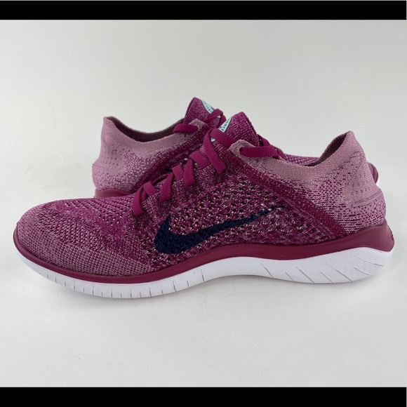 Nike Free RN Flyknit 2018 Raspberry Women’s Sneakers Shoes - Picture 14 of 16